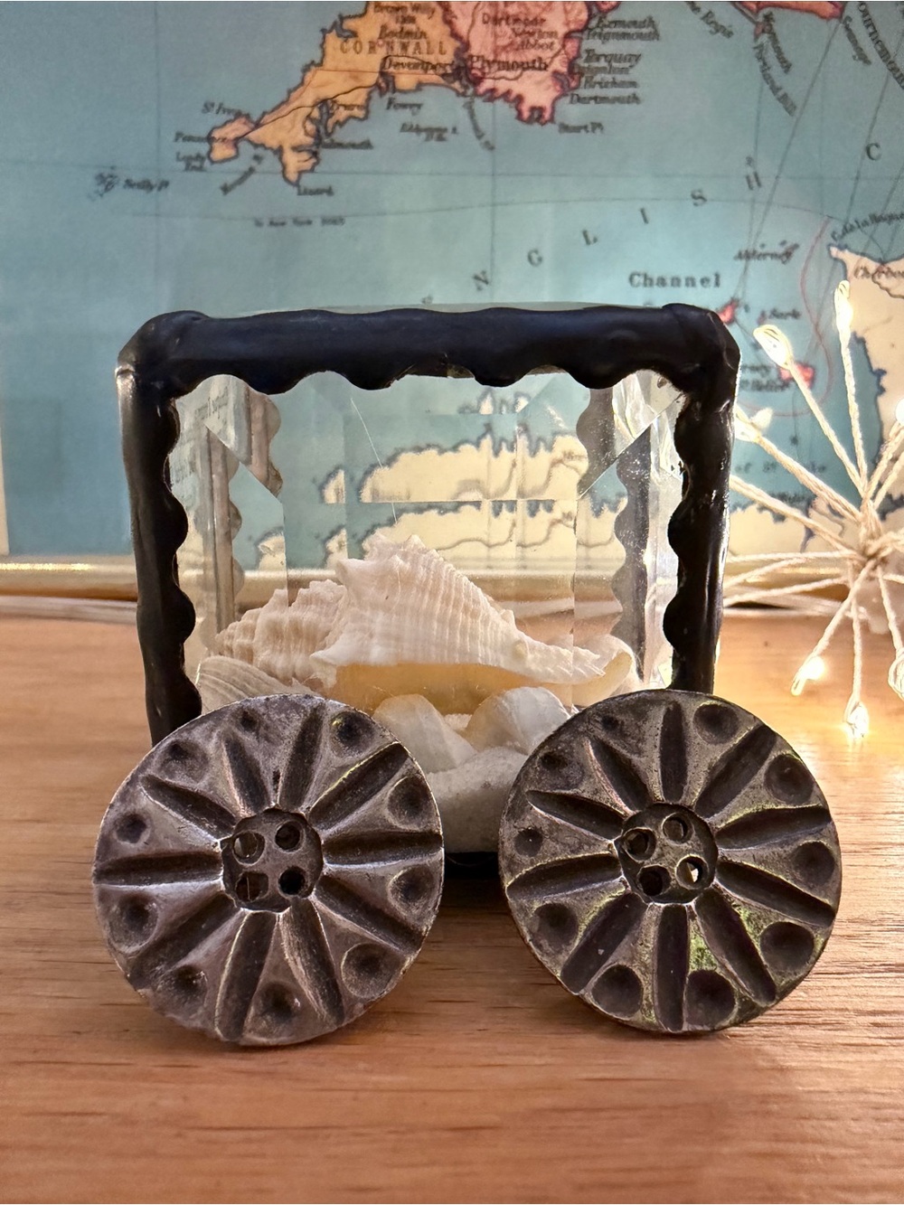 ✨ CHICO'S Vintage Antiqued Silver Sunburst Oversized Button Clip-On Earrings ✨